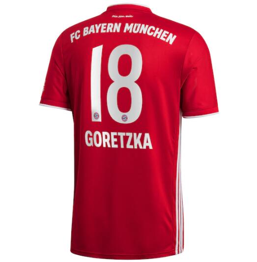 Bayern Munich Home Kit Soccer Jersey Goretzka 18 2020/21